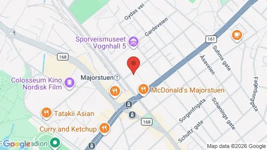 Rooms for rent i Oslo Frogner - kort over placeringen