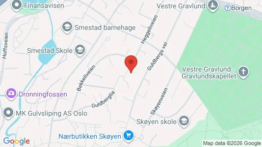 Rooms for rent i Oslo Ullern - kort over placeringen