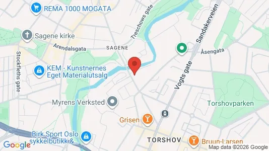 Apartments for rent i Oslo Sagene - kort over placeringen