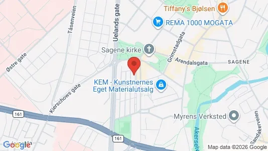 Apartments for rent i Oslo Sagene - kort over placeringen