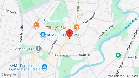 Apartments for rent i Oslo Sagene - kort over placeringen