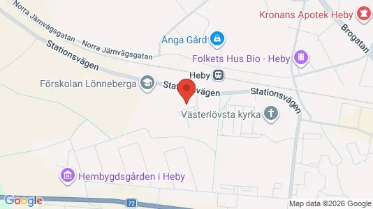 Apartments for rent i Heby - kort over placeringen