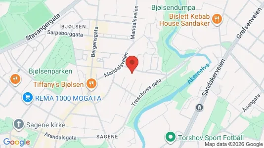 Apartments for rent i Oslo Sagene - kort over placeringen