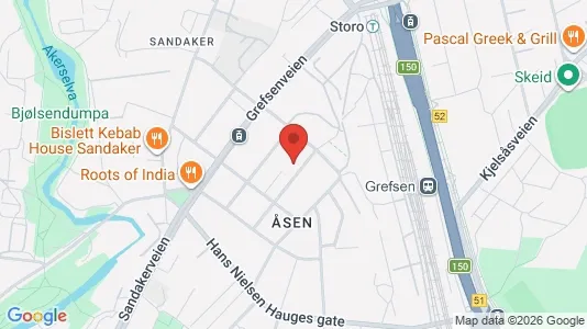 Rooms for rent i Oslo Sagene - kort over placeringen