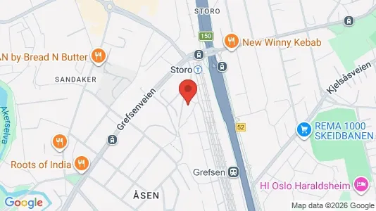 Rooms for rent i Oslo Sagene - kort over placeringen