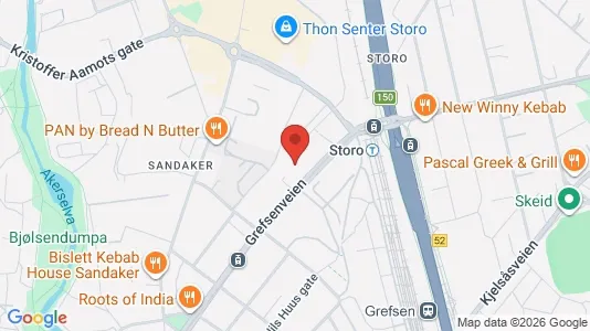 Rooms for rent i Oslo Sagene - kort over placeringen