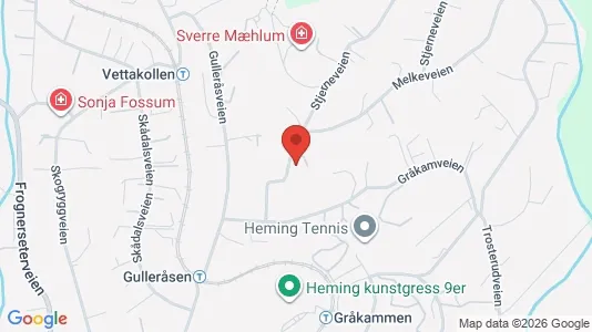 Rooms for rent i Oslo Vestre Aker - kort over placeringen