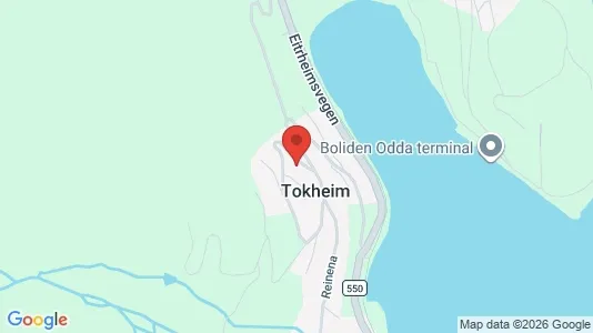 Rooms for rent i Odda - kort over placeringen