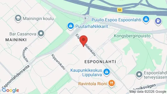 Apartments for rent i Espoo - kort over placeringen