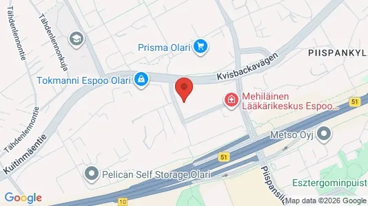 Apartments for rent i Espoo - kort over placeringen