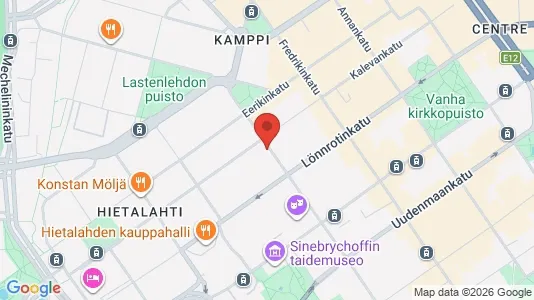 Rooms for rent i Helsinki Eteläinen - kort over placeringen
