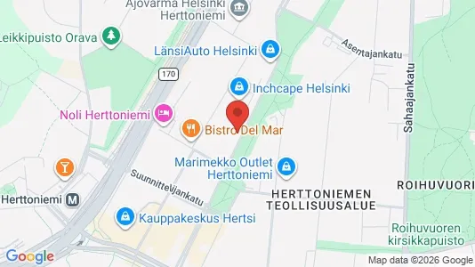 Apartments for rent i Helsinki Itäinen - kort over placeringen
