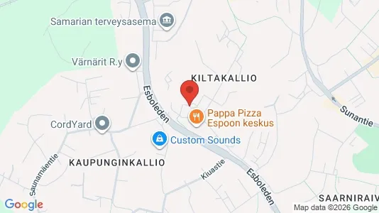Apartments for rent i Espoo - kort over placeringen