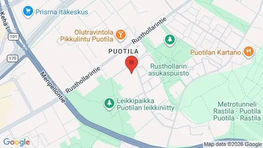 Apartments for rent i Helsinki Itäinen - kort over placeringen