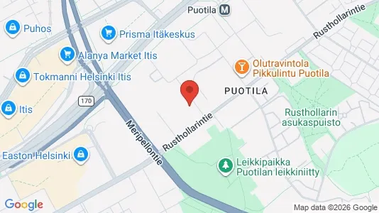 Apartments for rent i Helsinki Itäinen - kort over placeringen