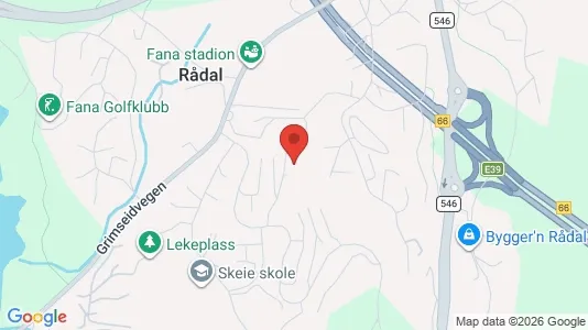 Apartments for rent i Bergen Ytrebygda - kort over placeringen
