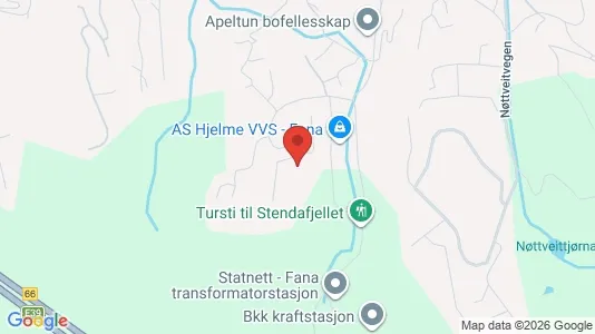 Apartments for rent i Bergen Fana - kort over placeringen