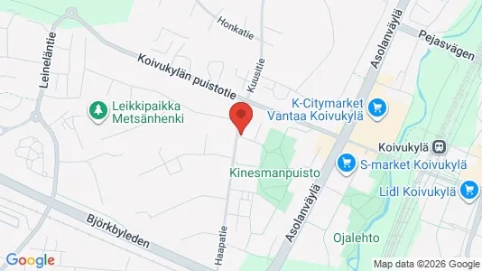 Apartments for rent i Vantaa - kort over placeringen