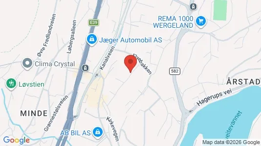Rooms for rent i Bergen Årstad - kort over placeringen