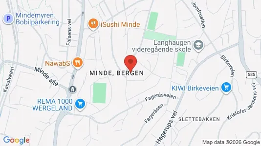 Rooms for rent i Bergen Årstad - kort over placeringen