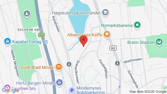 Rooms for rent i Bergen Årstad - kort over placeringen