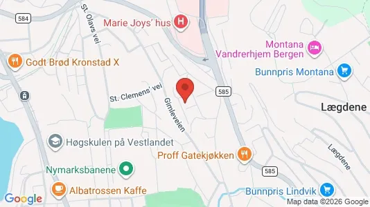 Rooms for rent i Bergen Årstad - kort over placeringen