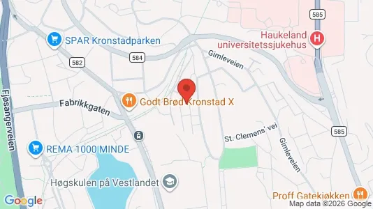 Apartments for rent i Bergen Årstad - kort over placeringen