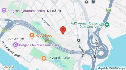 Rooms for rent i Bergen Bergenhus - kort over placeringen