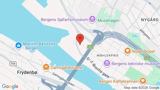 Apartments for rent i Bergen Bergenhus - kort over placeringen