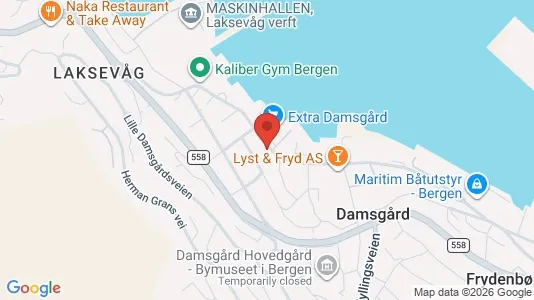 Apartments for rent i Bergen Laksevåg - kort over placeringen