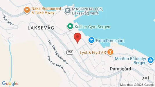Apartments for rent i Bergen Laksevåg - kort over placeringen