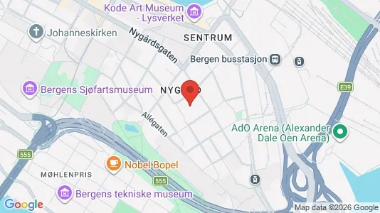 Apartments for rent i Bergen Bergenhus - kort over placeringen