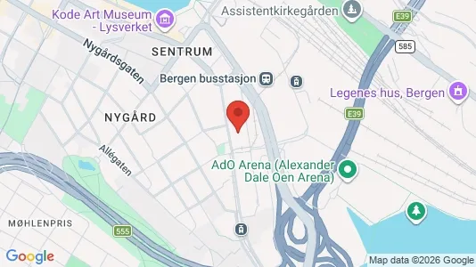 Rooms for rent i Bergen Bergenhus - kort over placeringen