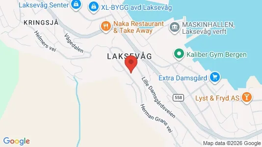 Apartments for rent i Bergen Laksevåg - kort over placeringen
