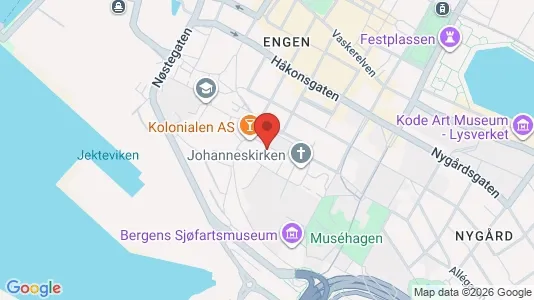 Rooms for rent i Bergen Bergenhus - kort over placeringen
