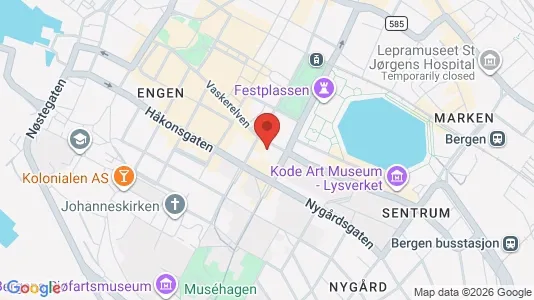 Apartments for rent i Bergen Bergenhus - kort over placeringen