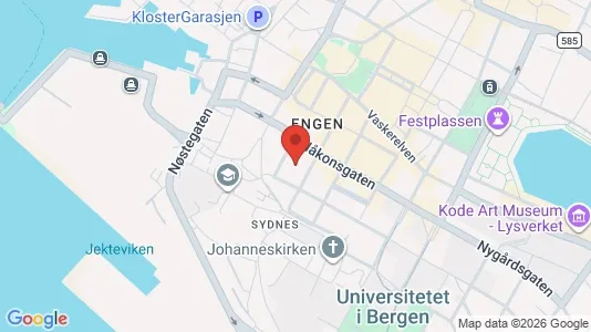 Rooms for rent i Bergen Bergenhus - kort over placeringen