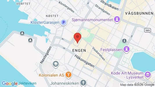 Rooms for rent i Bergen Bergenhus - kort over placeringen