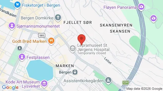 Rooms for rent i Bergen Bergenhus - kort over placeringen