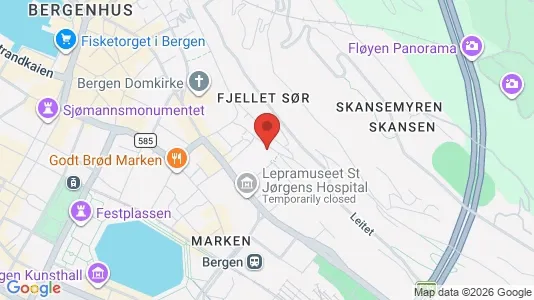 Apartments for rent i Bergen Bergenhus - kort over placeringen