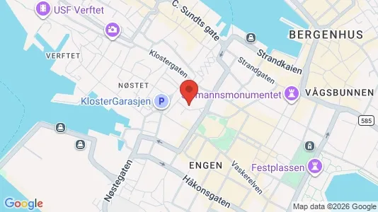 Apartments for rent i Bergen Bergenhus - kort over placeringen