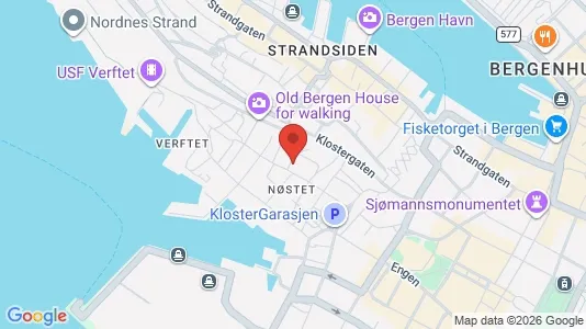 Apartments for rent i Bergen Bergenhus - kort over placeringen