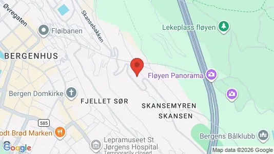 Apartments for rent i Bergen Bergenhus - kort over placeringen