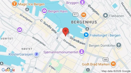 Apartments for rent i Bergen Bergenhus - kort over placeringen
