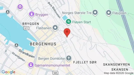 Apartments for rent i Bergen Bergenhus - kort over placeringen