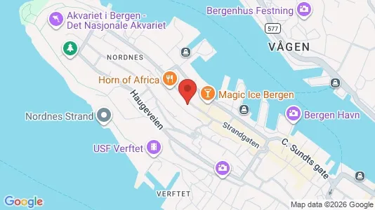 Apartments for rent i Bergen Bergenhus - kort over placeringen