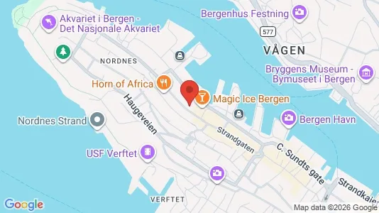 Apartments for rent i Bergen Bergenhus - kort over placeringen