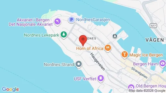 Rooms for rent i Bergen Bergenhus - kort over placeringen