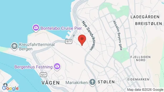 Apartments for rent i Bergen Bergenhus - kort over placeringen