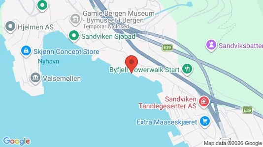 Apartments for rent i Bergen Bergenhus - kort over placeringen